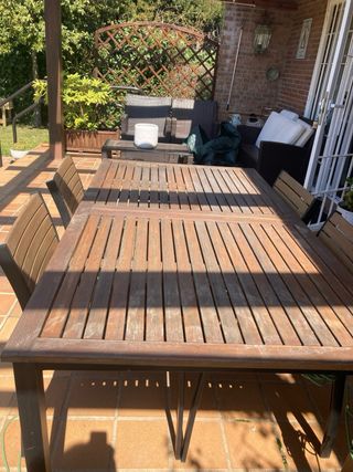 Conjunto mesa y sillas de jardín