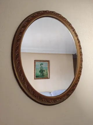 Espejo antiguo dorado