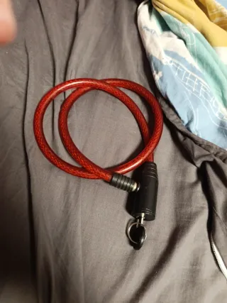 Candado Cable Rojo Bicicleta/Patinete