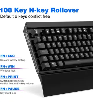 Teclado Mecánico Gaming RGB Negro