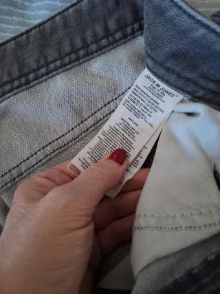 Pantalón corto vaquero Jack & Jones gris Talla M