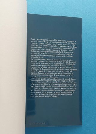 Il tempo invecchia in fretta - Antonio Tabucchi