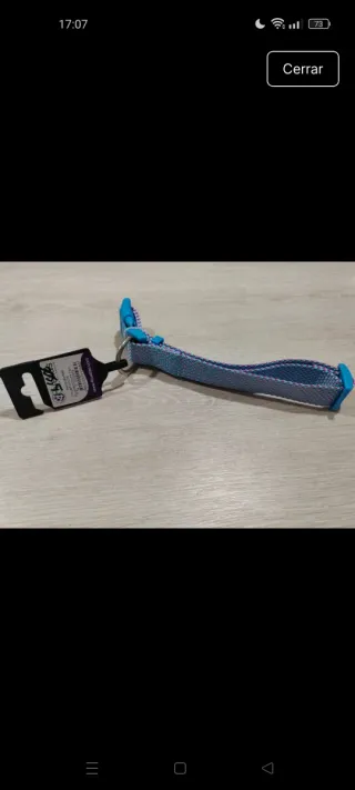 Collar para mascotas azul y rosa