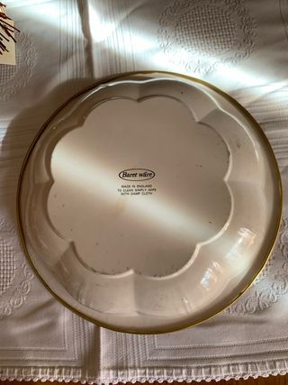 Platos de hojalata ingleses decorados