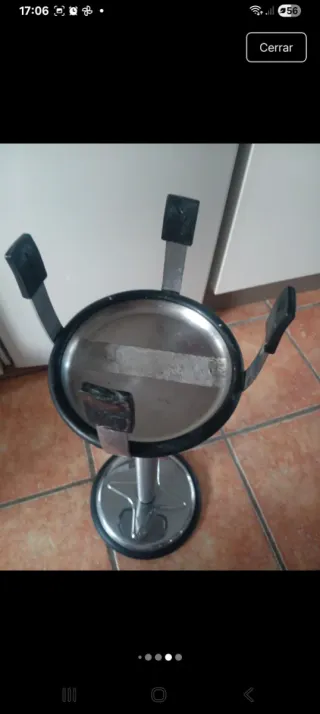 Cubitera de pie acero inoxidable con poco uso