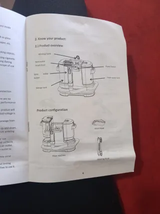 Aspirador tapicería negro