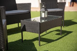 Pack terraza - sofá + mesa + 2 sillas