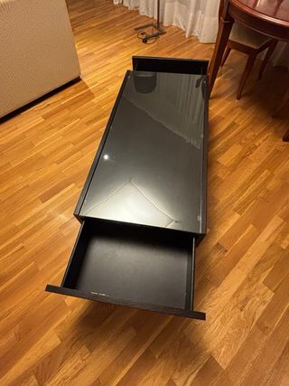 Mesa de centro moderna cristal y madera