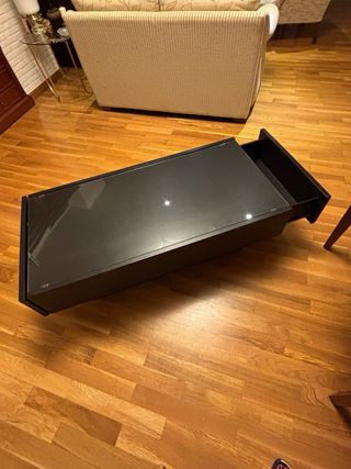 Mesa de centro moderna cristal y madera