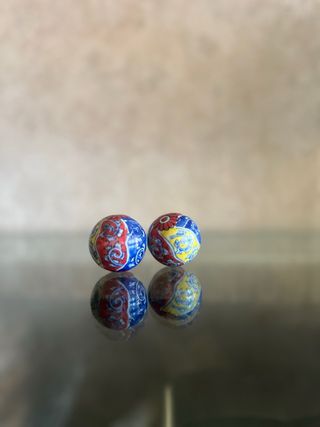 Pack 2 Bolas Cerámica Decorativas Oriental