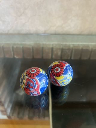 Pack 2 Bolas Cerámica Decorativas Oriental