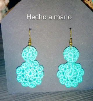 Conjunto Crochet: Pendientes y Brazalete