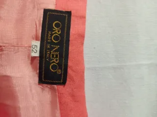 Giacca vintage ORO NERO arancione 52  100% lino