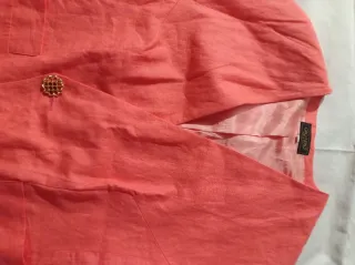 Giacca vintage ORO NERO arancione 52  100% lino