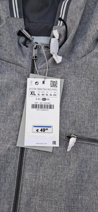 Chaqueta Zara Hombre Talla XL Gris
