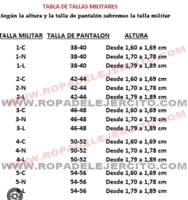 Pantalón militar camuflaje talla 42/44