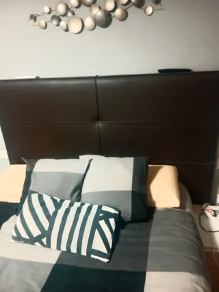 Cabecero Cama 135cm Polipiel Marrón