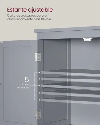 VASAGLE Armario Mueble de Baño 30 x 60 x 110 cm