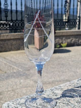 Juego 18 copas champán cristal