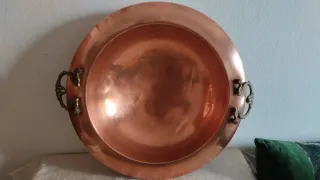 Brasero de cobre con asas