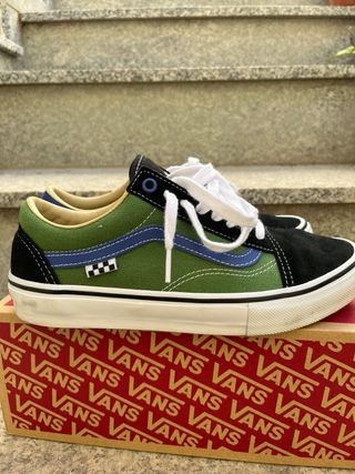 Zapatillas Vans Old Skool Pro Negras y Verdes