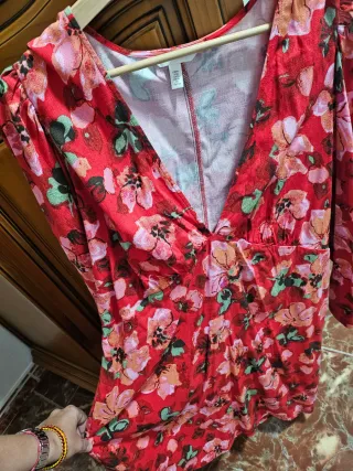 Vestido premamá lactancia H&M XL floral