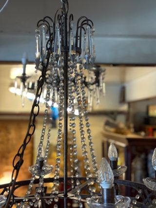 Lámpara de techo de hierro con lágrimas