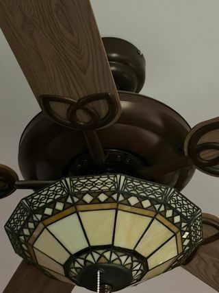 Lámpara Ventilador Estilo Tiffany