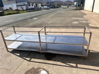 Encimera industrial acero inox 2 baldas abiertas