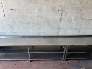 Encimera industrial acero inox 2 baldas abiertas