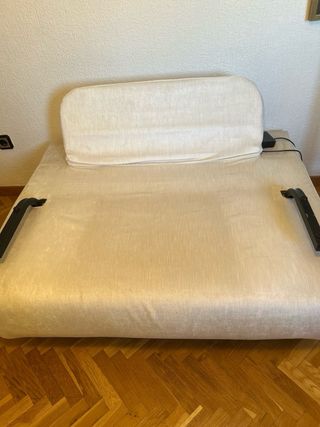 Sofá Cama 2 Plazas Blanco 125x90