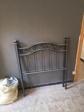 Doble Cabecero de forja negro de 97x120