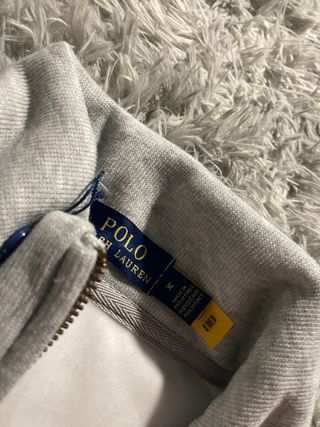 Polo Ralph Lauren Sudadera Gris Media Cremallera