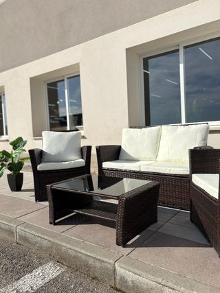 Conjunto Muebles Terraza/Jardín Ratán Beige