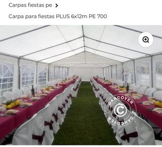 Carpa para fiestas de 6x12m