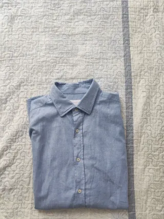 Camisa Hombre Massimo Dutti Azul