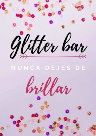 Glitter bar para eventos
