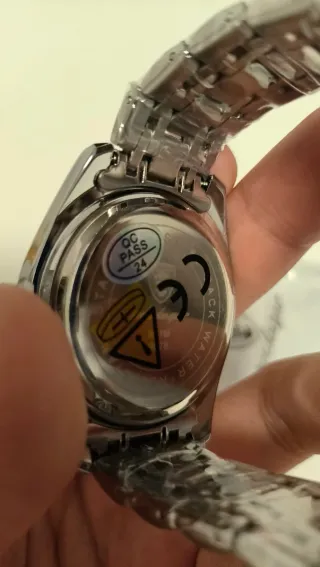 Reloj Poedagar Hombre Negro/Plateado Nuevo