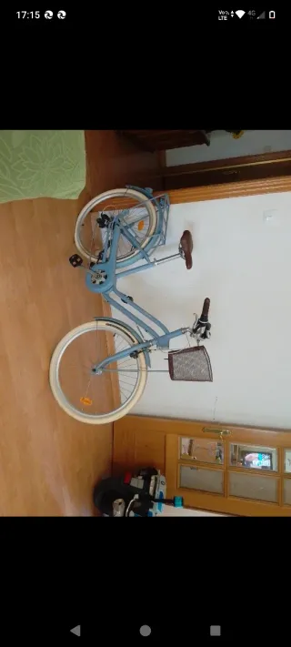 Bicicleta Mujer Vintage Azul