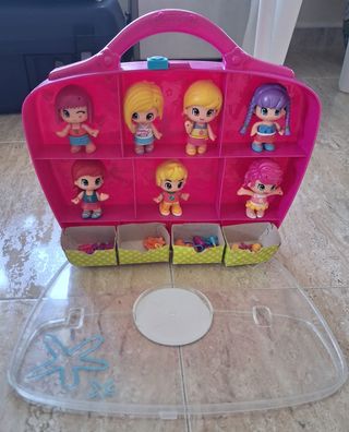 MALETIN PINYPON CON SIETE PINYPONS. EN BUEN ESTADO
