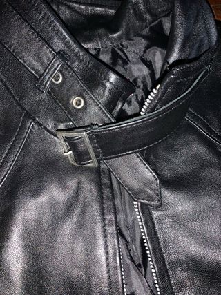 Cappotto in pelle uomo nero