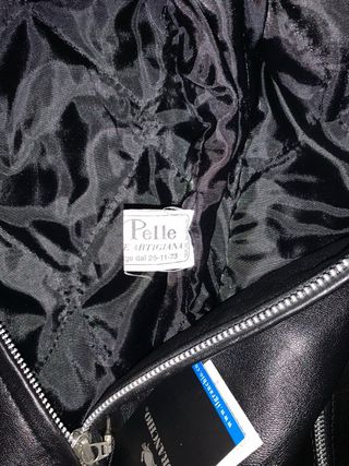 Cappotto in pelle uomo nero