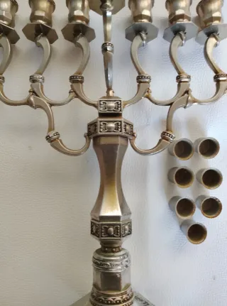 Candelabro Ebraico Argentato
