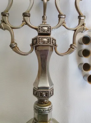Candelabro Ebraico Argentato