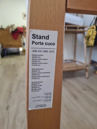 Estructura para moisés de bebé de madera. Balancín