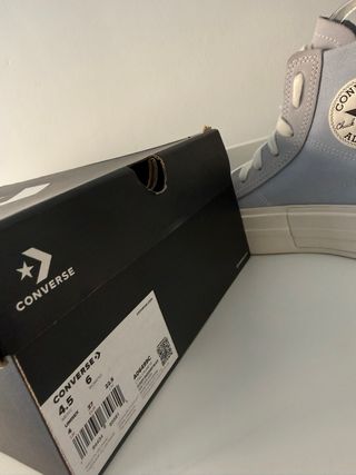 Converse plataforma azul y blanco