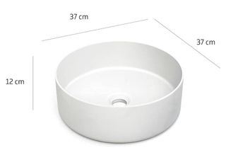 Lavabo Porcelana Oporto Circular 37x37x12cm /F1