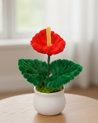 Vasetto decorativo fiore anthurium