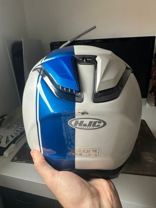Casco Moto HJC F70 Azul y Blanco