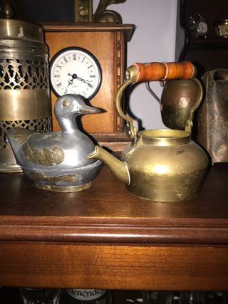 Figuras de latón y hierro vintage